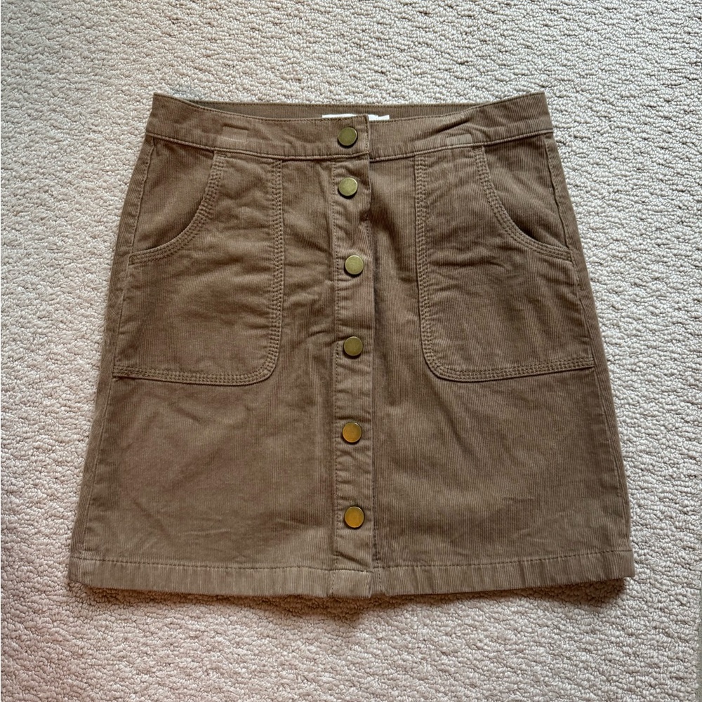 Tory Burch Corduroy Button-Front Skirt